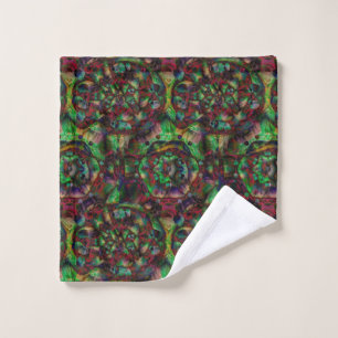 Pretty Flower Burst Abstract Wash Cloth