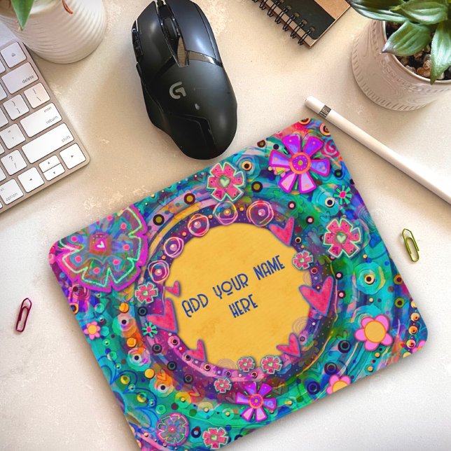 Pretty Flower Custom Name Inspirivity Mousepad (Creator Uploaded)