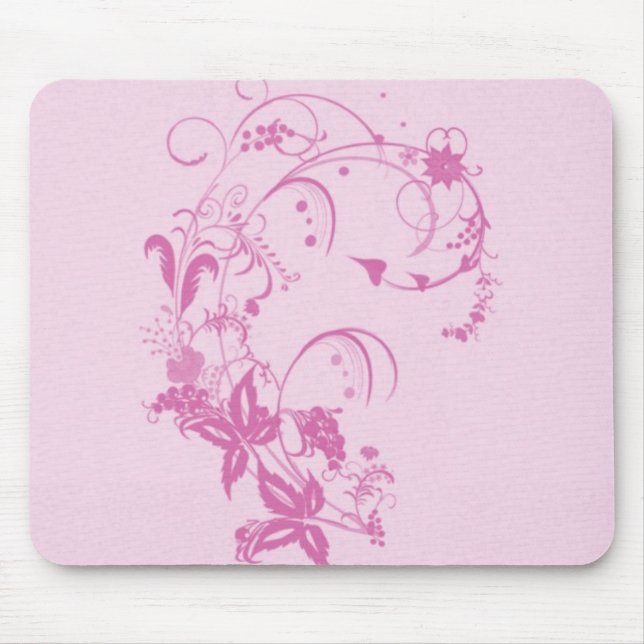 Pretty Flower Design Mousepad (Front)