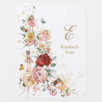 Pretty Flower Fairy Garden Monogram Girl Nursery