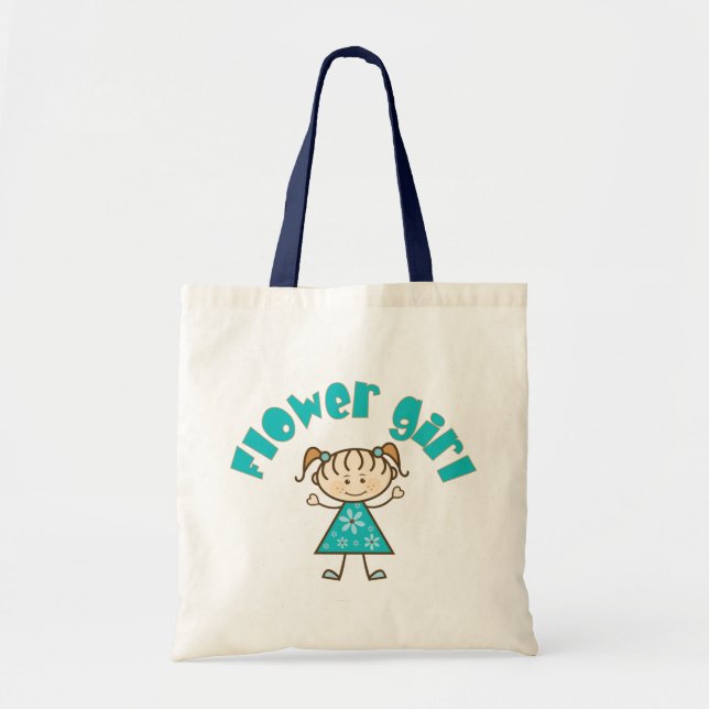 Pretty Flower Girl Tote Bag (Front)