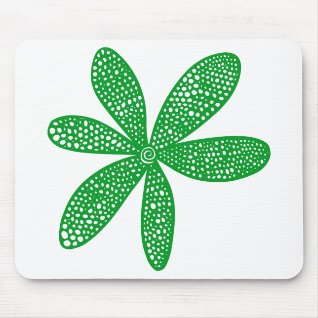 Pretty Flower - Grass Green Mouse Pad (Front)