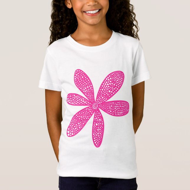 Pretty Flower - Hot Pink T-Shirt (Front)