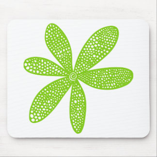 Pretty Flower - Martian Green Mouse Pad