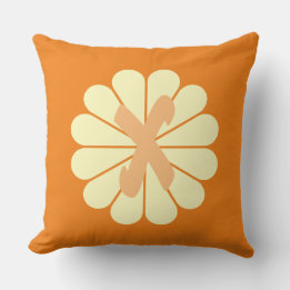 Pretty Flower Monogram Throw Pillow