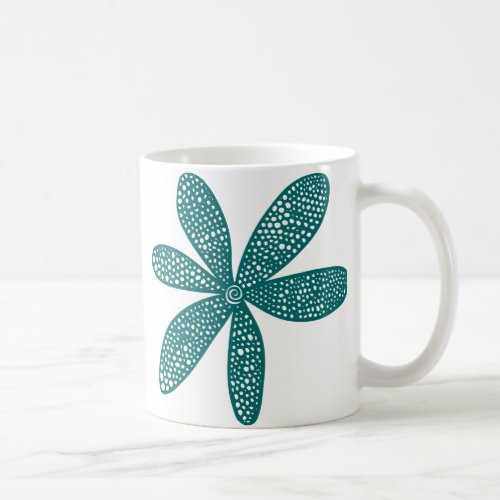 Pretty Flower _ Moss Green Coffee Mug