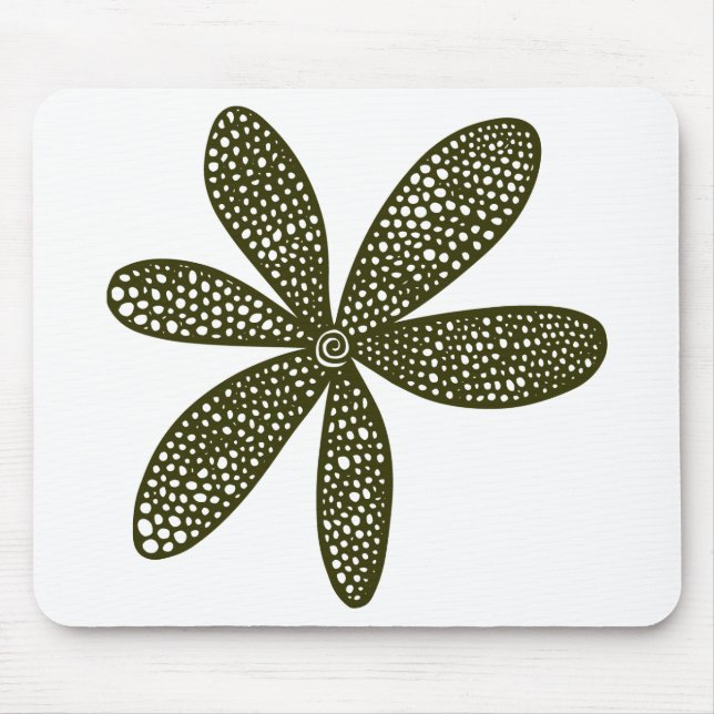Pretty Flower - Murky Green Mouse Pad (Front)