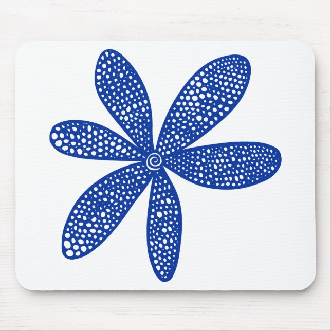 Pretty Flower - Navy Blue Mouse Pad (Front)