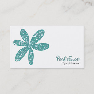 Pretty Flower - Ocean Green 669999 Business Card