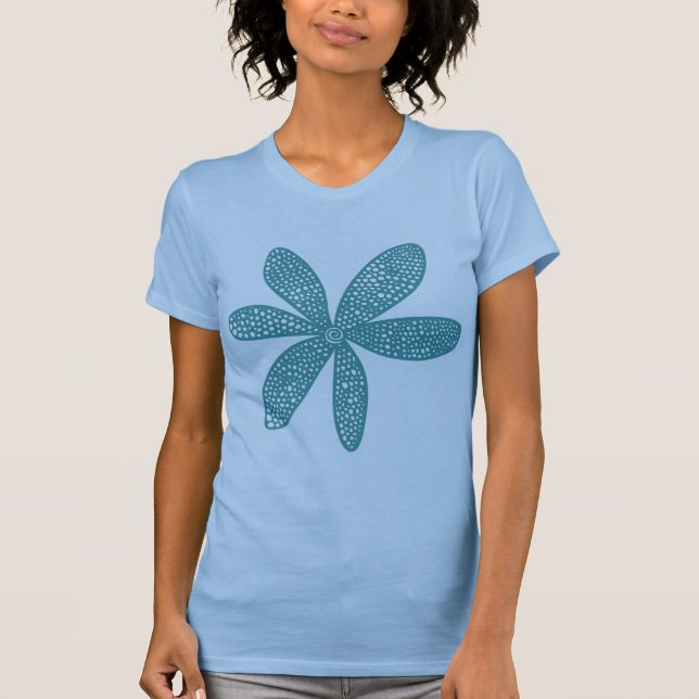 Pretty Flower - Ocean Green T-Shirt (Front)
