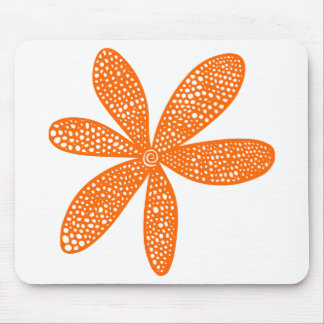 Pretty Flower - Orange Mouse Pad