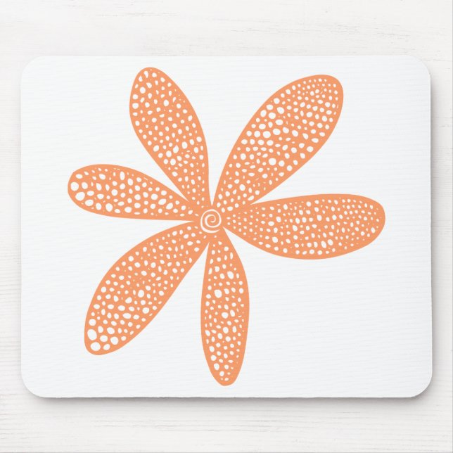 Pretty Flower - Peach Mouse Pad (Front)