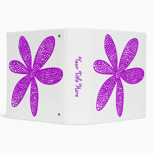 Pretty Flower - Purple (2.0in) 3 Ring Binder