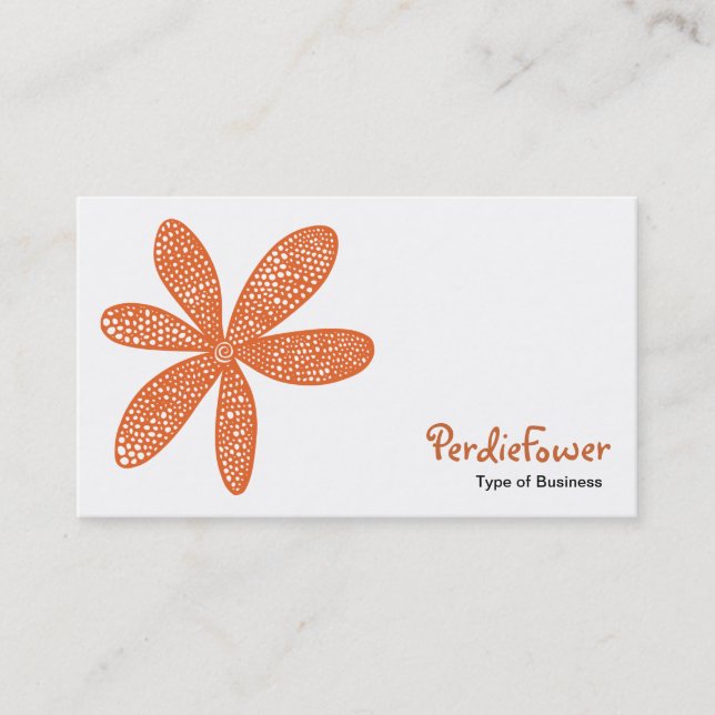 Pretty Flower - Red Brown CC6633 Business Card (Front)