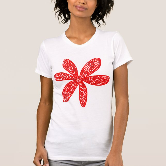 Pretty Flower - Red T-Shirt (Front)