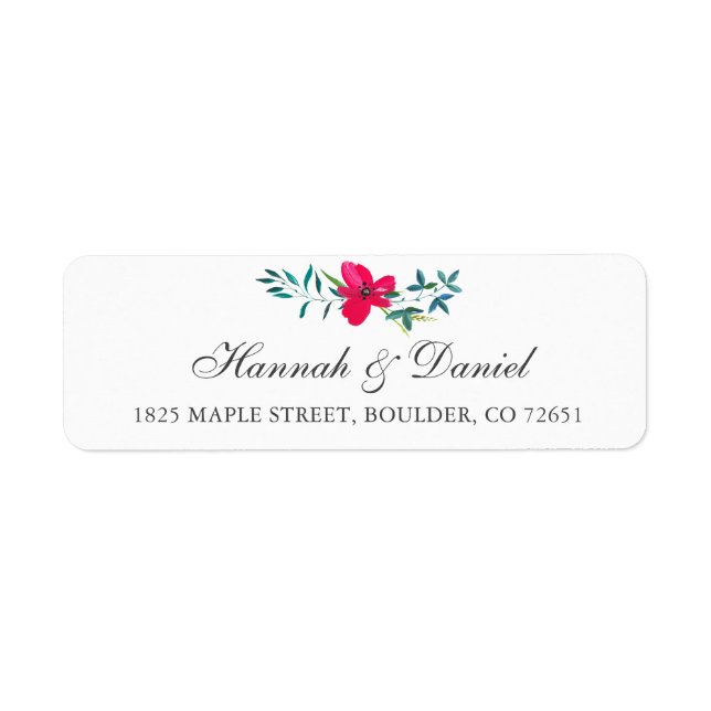 Pretty Flower Return Address Label (Front)