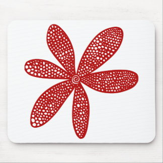 Pretty Flower - Ruby Red Mouse Pad