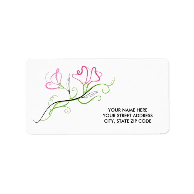 Pretty Flowers Address Labels (Front)