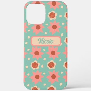 Pretty flowers and little dots  iPhone 12 pro max case