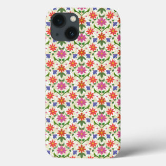 Pretty Flowers and Polka Dots on Ecru iPad Case