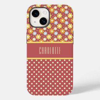 Pretty Flowers and Polka Dots Phone Case