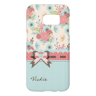 Pretty Flowers and Polka Dots Samsung S7 Case