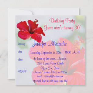 Pretty Flowers Birthday Party Invitation