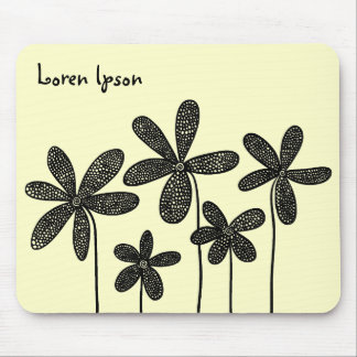 Pretty Flowers - Cream Mouse Pad