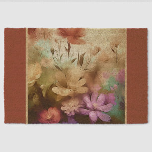 Pretty Flowers Floral Door Coir Mat