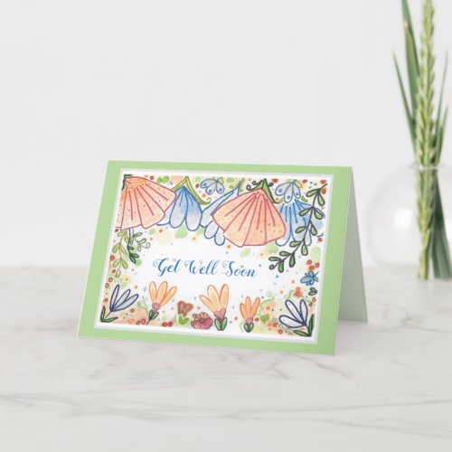 Pretty Flowers Get Well Soon Card