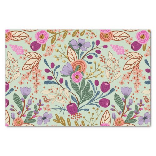 Pretty flowers in bright colors  tissue paper
