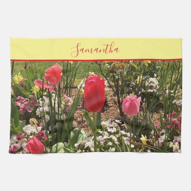 Pretty Flowers Kitchen Towel (Horizontal)