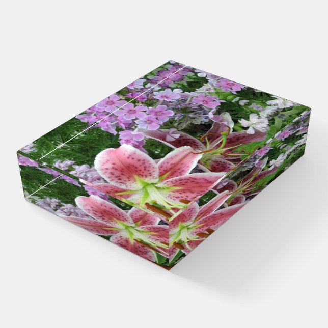 Pretty Flowers Rectangular Paperweight (Angled)