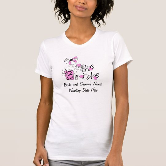 Pretty Flowers The Bride Customizable T-shirt
