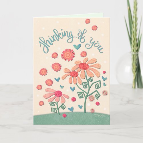 Pretty Flowers Thinking of You Simple Inspirivity Card