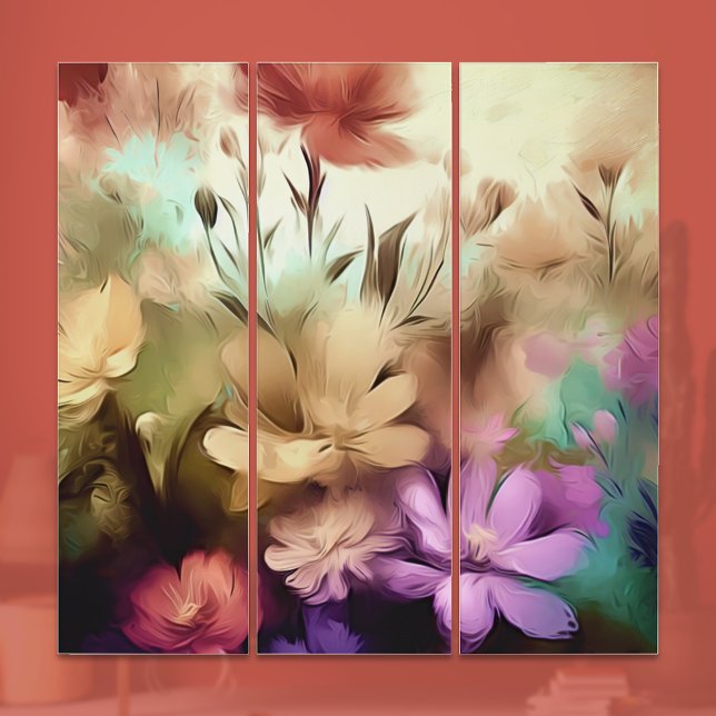 Pretty Flowers Triptych Art (Creator Uploaded)