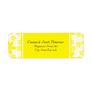 Pretty Flowers Wedding Return Address Label