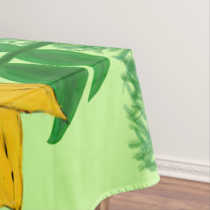 Pretty Flowers Yellow Blue Purple Table Cloth