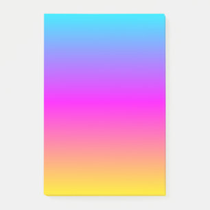 Pretty Flowing Colors Yellow Gold Pink Blue Aqua   Post-it Notes