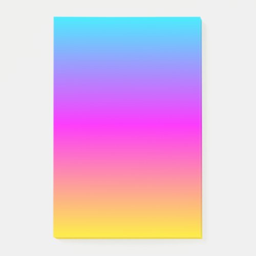 Pretty Flowing Colors Yellow Gold Pink Blue Aqua   Post_it Notes
