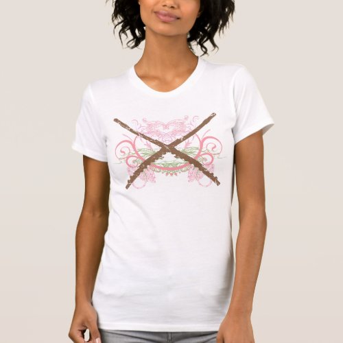 Pretty Flute Grunge Womens T_shirt