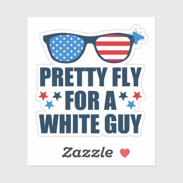 Pretty Fly For A White Guy Sticker (Sheet)