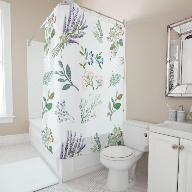 Pretty foliage for nature lovers Greenery leaves Shower Curtain (In Situ)