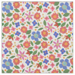 Pretty Folk Art Style Floral Fabric to Customize