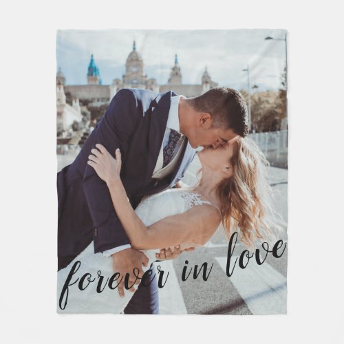 Pretty Forever In Love Valentines Day Photo Fleec Fleece Blanket