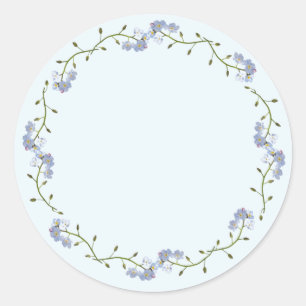 pretty Forget-Me-Not flowers Classic Round Sticker