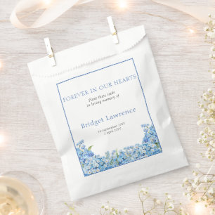 Pretty Forget-me-nots Funeral Seed Packet Favor Bag