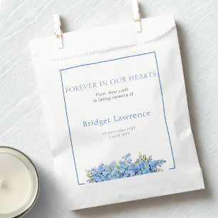 Pretty Forget-me-nots Funeral Seed Packet Favor Bag