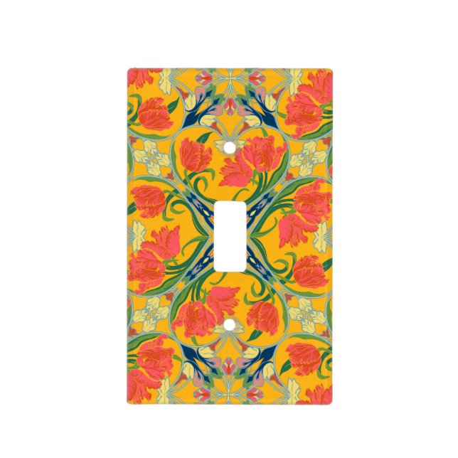 Pretty French Country Tulip Design Wall Plate (Front)