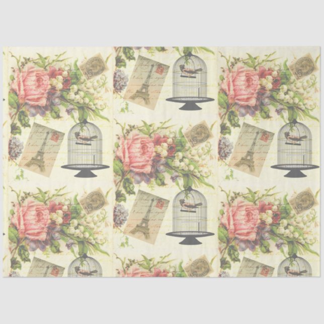 Pretty French Vintage Tissue Paper (Front)